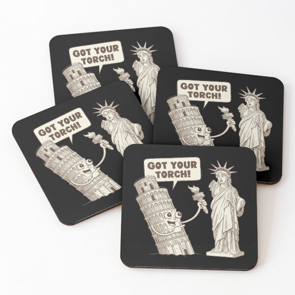 Item preview, Got Your Torch! Leaning Tower of Pisa Pranks Statue of Liberty designed and sold by zzz888.