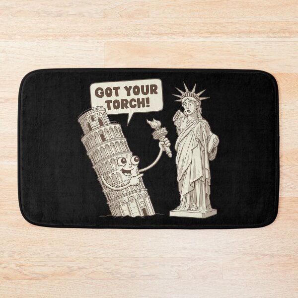 Item preview, Got Your Torch! Leaning Tower of Pisa Pranks Statue of Liberty designed and sold by zzz888.