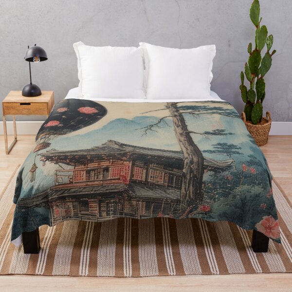 Item preview, Japanese temple with hot air balloon scenery designed and sold by Mianku | Für das Leben.
