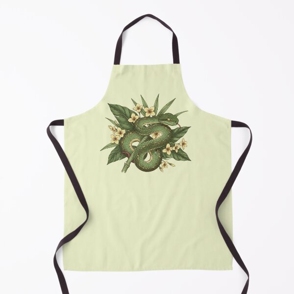 Item preview, Bamboo Pit Viper With Tropical Rainforest Leaves And Yellow Blossoms designed and sold by BirdsnStuff.