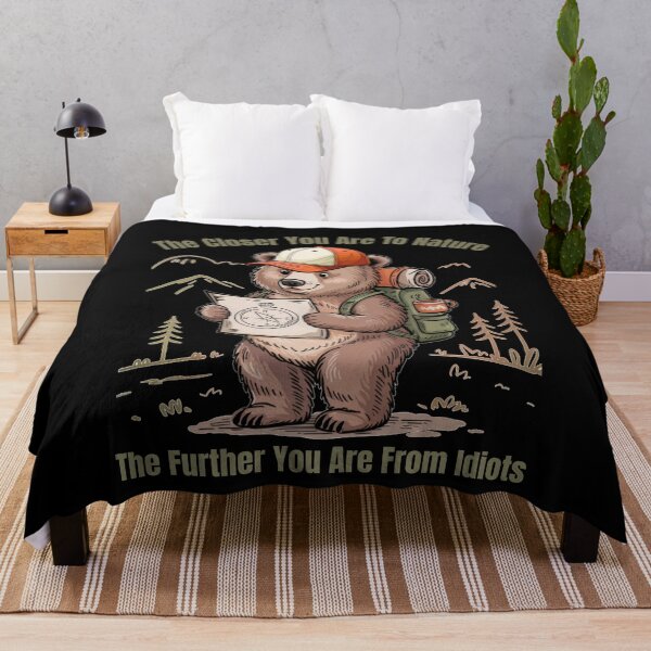Item preview, Funny Hiking - The Closer You Are To Nature The Further You Are From Idiots designed and sold by ketkacreations.