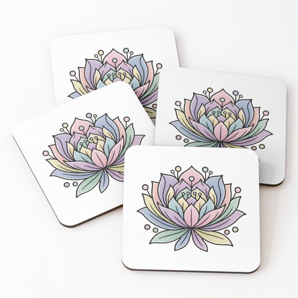 Item preview, Pastel Lotus Mandala Floral Design designed and sold by Krystal-design.