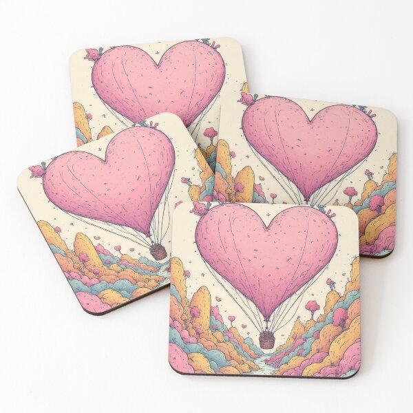 Item preview, Love hot air balloon over colorful landscape designed and sold by Mianku | Für das Leben.