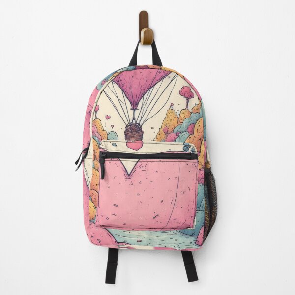 Item preview, Love hot air balloon over colorful landscape designed and sold by Mianku | Für das Leben.