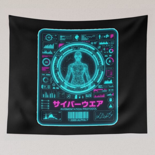 Item preview, Cyberpunk Augmentation Protocol Alpha: Tokyo's Digital Future - V1 designed and sold by clubtee.