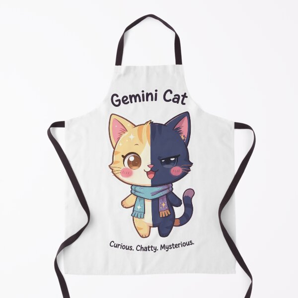 Item preview, Gemini Cat – Curious & Playful Zodiac Chibi Cat Sticker designed and sold by Purr-Vibes.