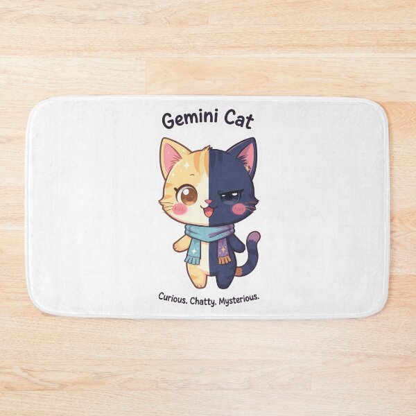 Item preview, Gemini Cat – Curious & Playful Zodiac Chibi Cat Sticker designed and sold by Purr-Vibes.