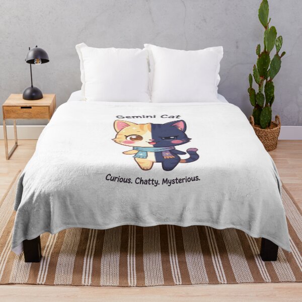Item preview, Gemini Cat – Curious & Playful Zodiac Chibi Cat Sticker designed and sold by Purr-Vibes.