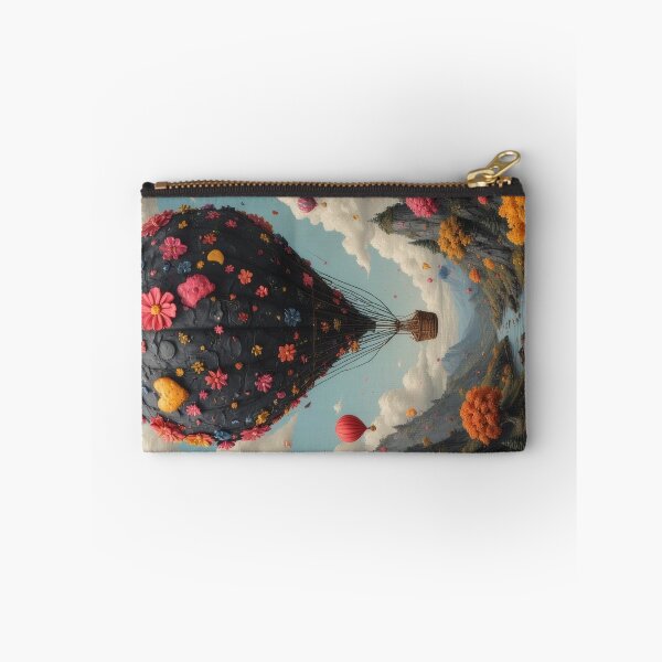 Item preview, Flower balloon floats over picturesque landscape designed and sold by Mianku | Für das Leben.