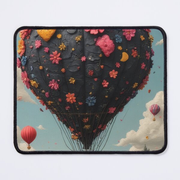 Item preview, Flower balloon floats over picturesque landscape designed and sold by Mianku | Für das Leben.