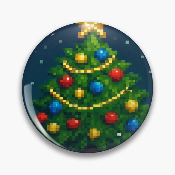 Item preview, Retro Christmas Tree Pixel Art – Cozy Holiday Winter Decor Design designed and sold by ArtificialAce.