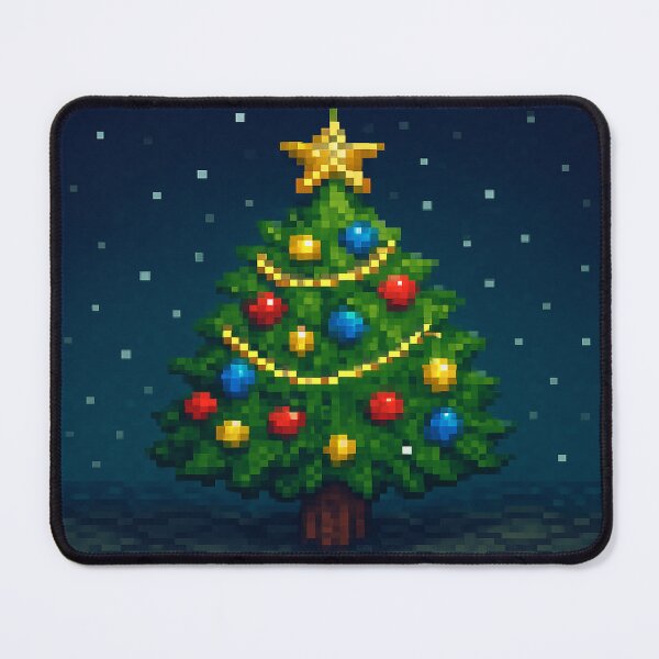 Item preview, Retro Christmas Tree Pixel Art – Cozy Holiday Winter Decor Design designed and sold by ArtificialAce.
