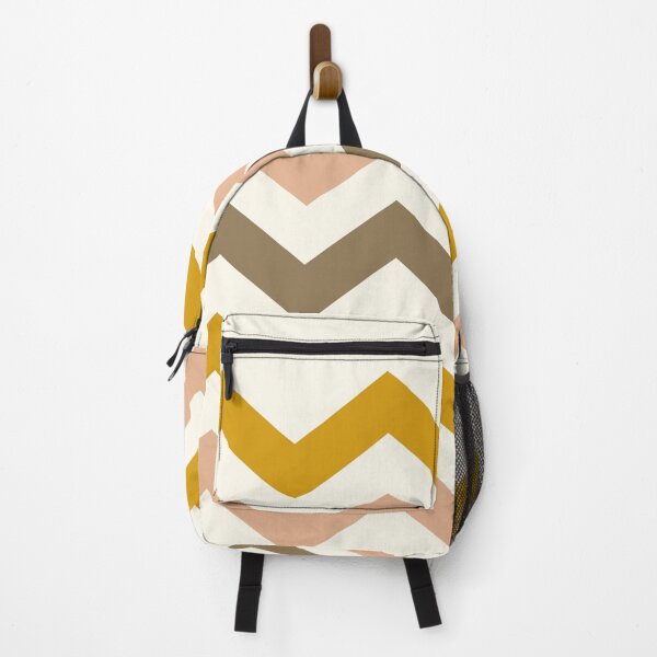 Item preview, Mustard peach zigzag chevron pattern – pastel skulls coordinate designed and sold by Aloloco.