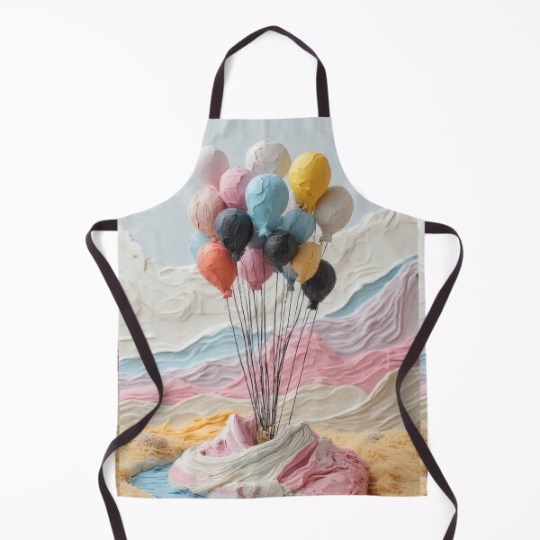 Item preview, Pastel-colored balloons over an abstract landscape designed and sold by Mianku | Für das Leben.