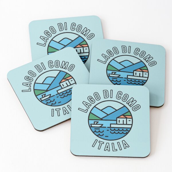 Item preview, Lago di Como Icon Badge | Minimal Italian Sticker & T-Shirt Design designed and sold by Timeless Design.