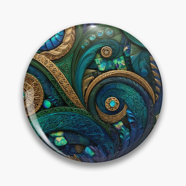 Item preview, New Zealand Māori Paua Pattern Koru Design 679 designed and sold by GrinGalore.