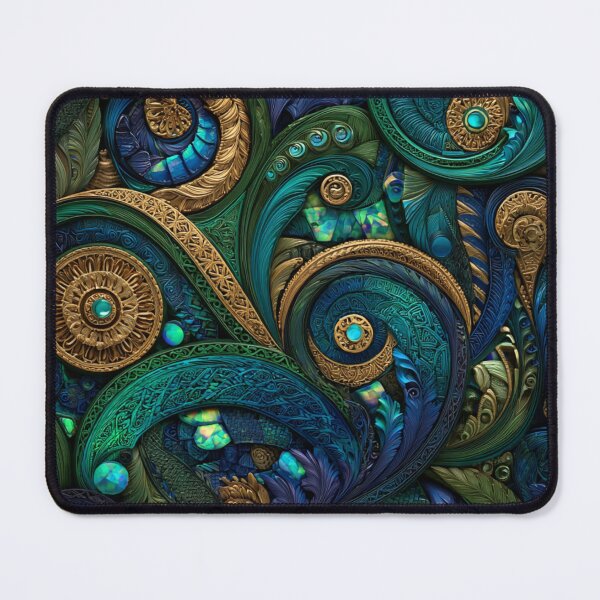Item preview, New Zealand Māori Paua Pattern Koru Design 679 designed and sold by GrinGalore.