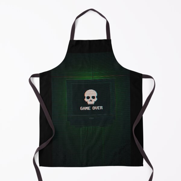 Item preview, Game Over Glitch Art - Retro Gaming Skull designed and sold by ThePromptStudio.