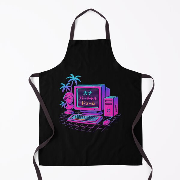 Artikelvorschau, Vaporwave-Büroästhetik – Retro-90er-Jahre-Desktop mit Neon-Röhrenmonitor entworfen und verkauft von AddictiveDesign.