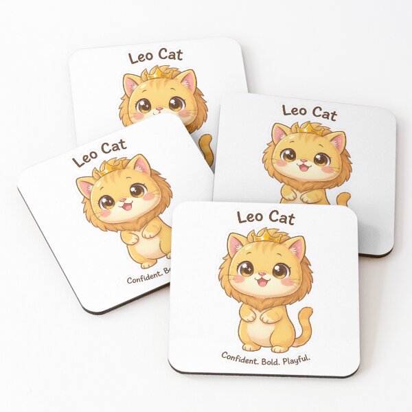 Item preview, Leo Cat – Proud & Confident Zodiac Chibi Cat Sticker designed and sold by Purr-Vibes.