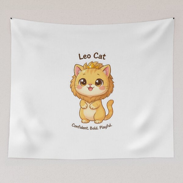 Item preview, Leo Cat – Proud & Confident Zodiac Chibi Cat Sticker designed and sold by Purr-Vibes.