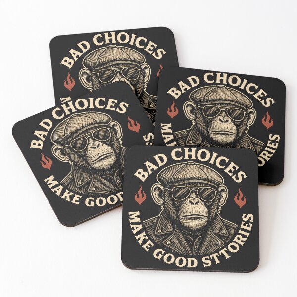 Item preview, Funny Monkey Biker - Monkey Bad Choices Make Good Stories designed and sold by ZBIFBOUETLA.