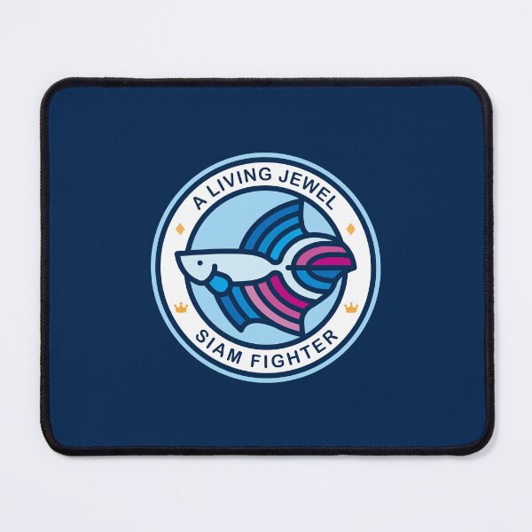 Item preview, Colorful Betta Fish Line Art Emblem designed and sold by Satoshy Atelier.