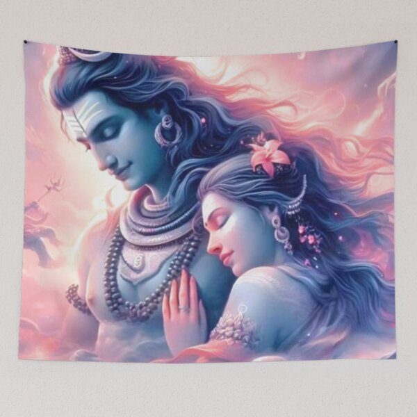Item preview, Divine Union of Lord Shiva and Goddess Parvati designed and sold by KRAL-Studios.