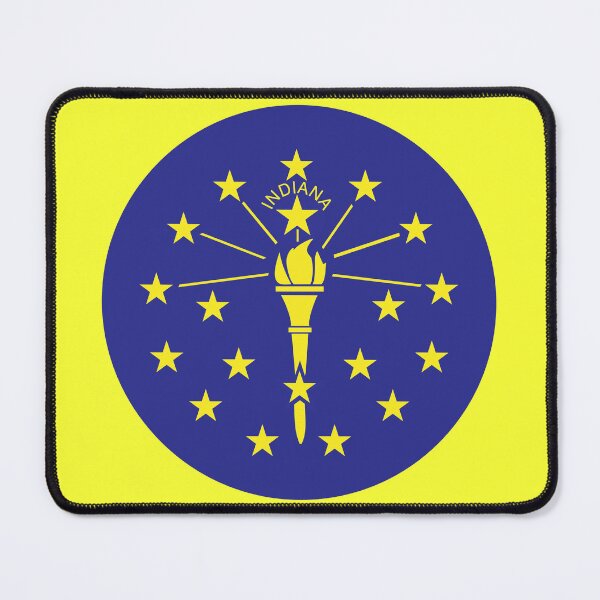 Item preview, Indiana State Flag Circular Emblem | Classic Hoosier Torch & Stars Design designed and sold by SimplyJasper.
