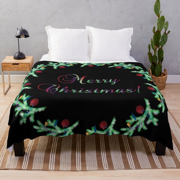 Item preview, Merry Christmas Wreath – Elegant Holiday Typography designed and sold by ZorianArt.