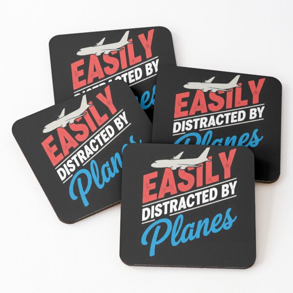 Item preview, Easily Distracted By Planes | Humorous Aviation Retro Design designed and sold by FreeArt2.