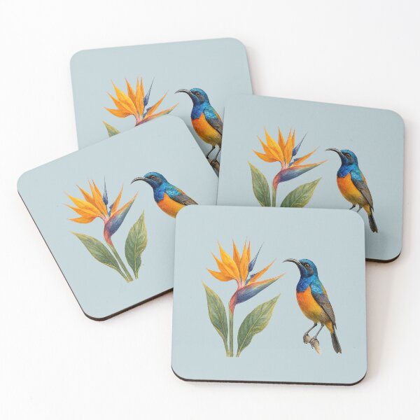 Item preview, Flower Bird of Paradise with its realistic bird painting designed and sold by the artedivino.