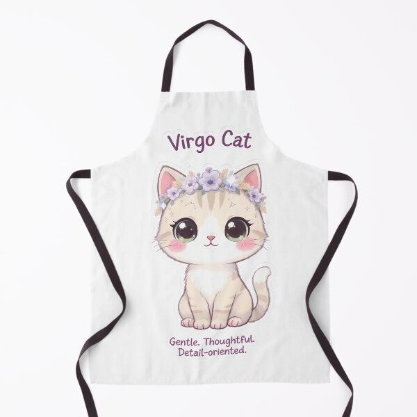 Item preview, Virgo Cat – Gentle & Thoughtful Zodiac Chibi Cat Sticker designed and sold by Purr-Vibes.