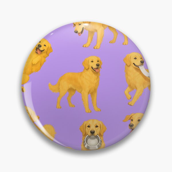 Item preview, Copy of Golden Retriever Collage Happy Poses tiled Purple designed and sold by snoutabout.