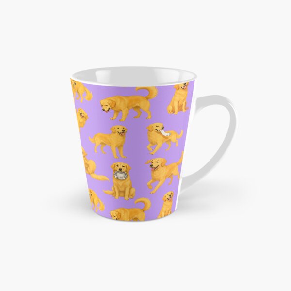 Item preview, Copy of Golden Retriever Collage Happy Poses tiled Purple designed and sold by snoutabout.