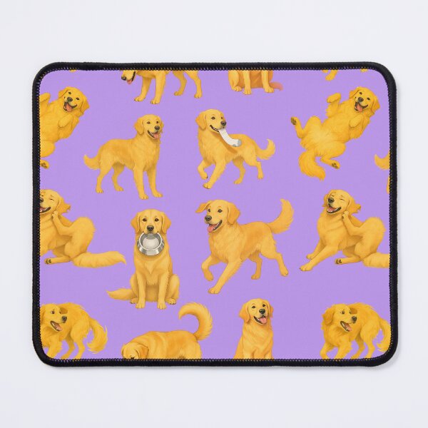 Item preview, Copy of Golden Retriever Collage Happy Poses tiled Purple designed and sold by snoutabout.