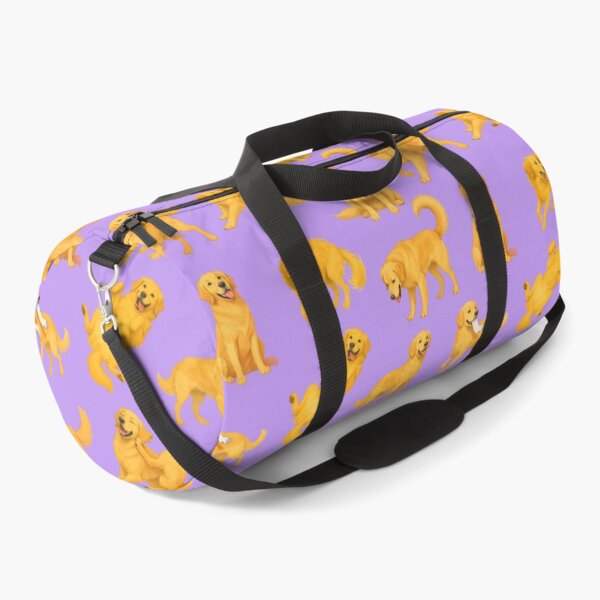 Item preview, Copy of Golden Retriever Collage Happy Poses tiled Purple designed and sold by snoutabout.