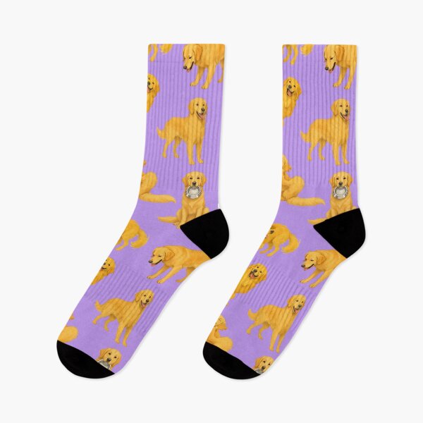 Item preview, Copy of Golden Retriever Collage Happy Poses tiled Purple designed and sold by snoutabout.