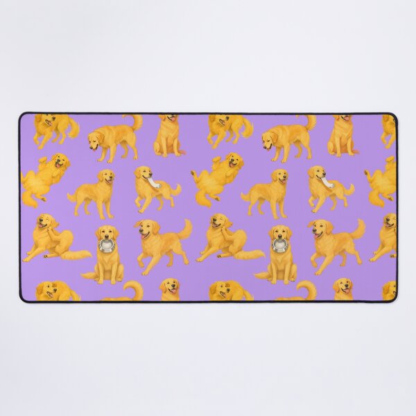 Item preview, Copy of Golden Retriever Collage Happy Poses tiled Purple designed and sold by snoutabout.