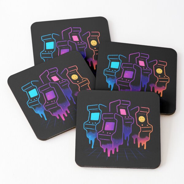 Item preview, Arcade Afterlife – Neon Vaporwave Ghost Arcade Cabinets in Retro Cyberpunk Style designed and sold by AddictiveDesign.