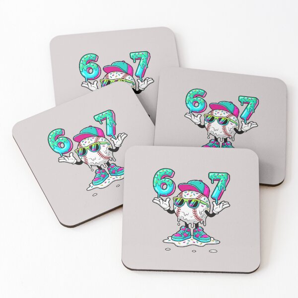 Item preview, 67 Meme Six Seven 6 7 Meme Funny Baseball Ice Cream Drip designed and sold by MabelWells.