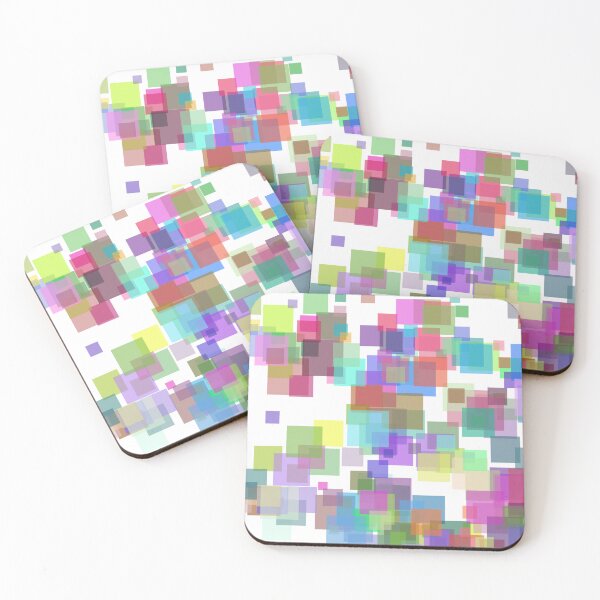 Item preview, Floating Neon Squares Symphony designed and sold by design2xstudio.