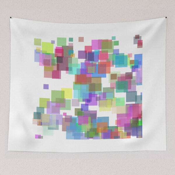 Item preview, Floating Neon Squares Symphony designed and sold by design2xstudio.