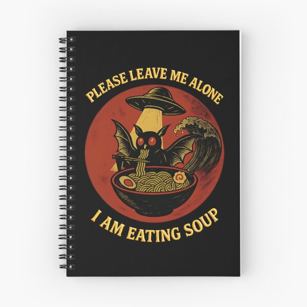 Item preview, Funny Vintage Mothman Eating Soup Cryptid Retro Ramen Alien UFO Abduction Japanese Art designed and sold by gear-posters.