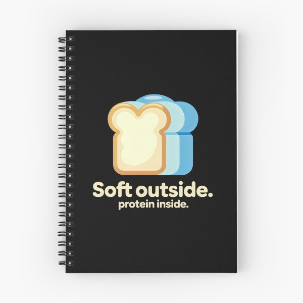 Item preview, Soft Outside Protein Inside Bread and Dumbbell Design with Fitness Humor designed and sold by SplashTastic.