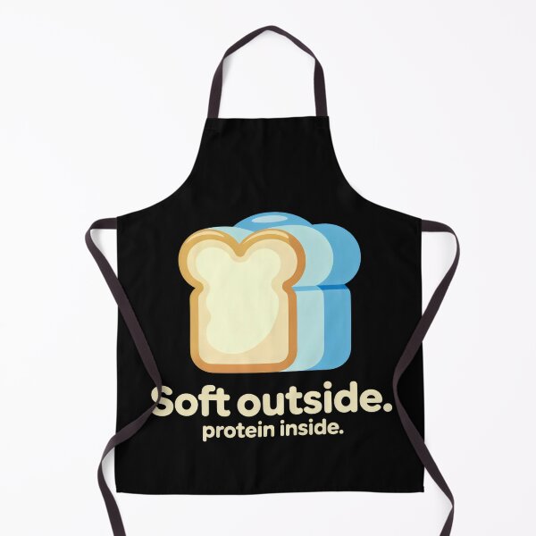 Item preview, Soft Outside Protein Inside Bread and Dumbbell Design with Fitness Humor designed and sold by SplashTastic.