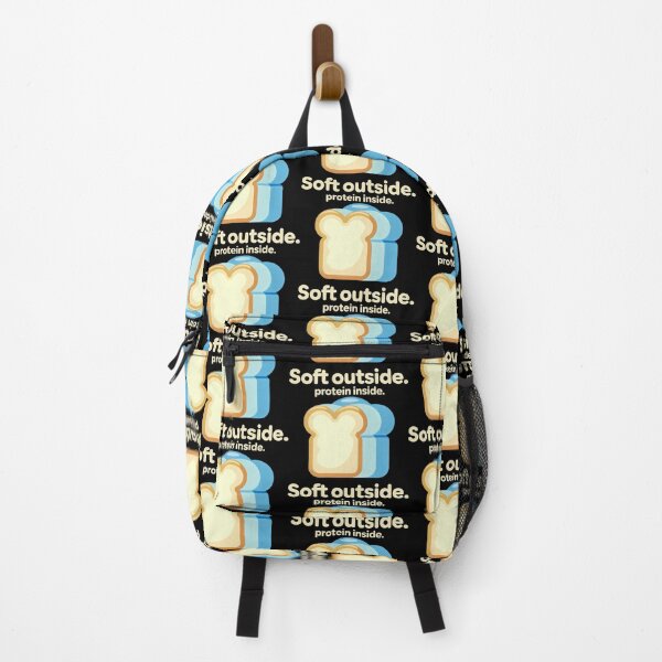 Item preview, Soft Outside Protein Inside Bread and Dumbbell Design with Fitness Humor designed and sold by SplashTastic.