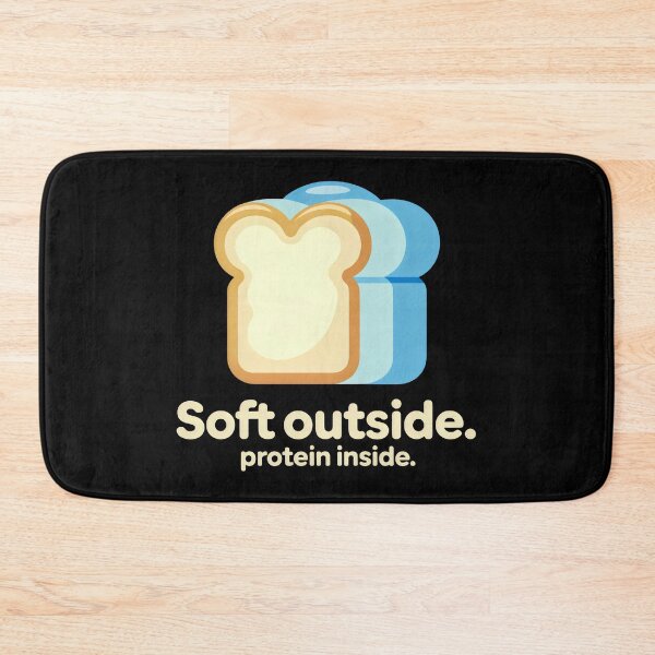 Item preview, Soft Outside Protein Inside Bread and Dumbbell Design with Fitness Humor designed and sold by SplashTastic.