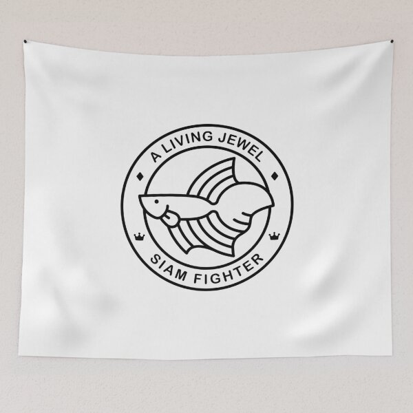 Item preview, Betta Fish Line Art Emblem designed and sold by Satoshy Atelier.