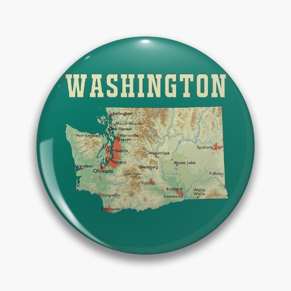 Item preview, Vintage Washington State Topography Map | Classic PNW Hiking & Travel Tee designed and sold by mashmosh.